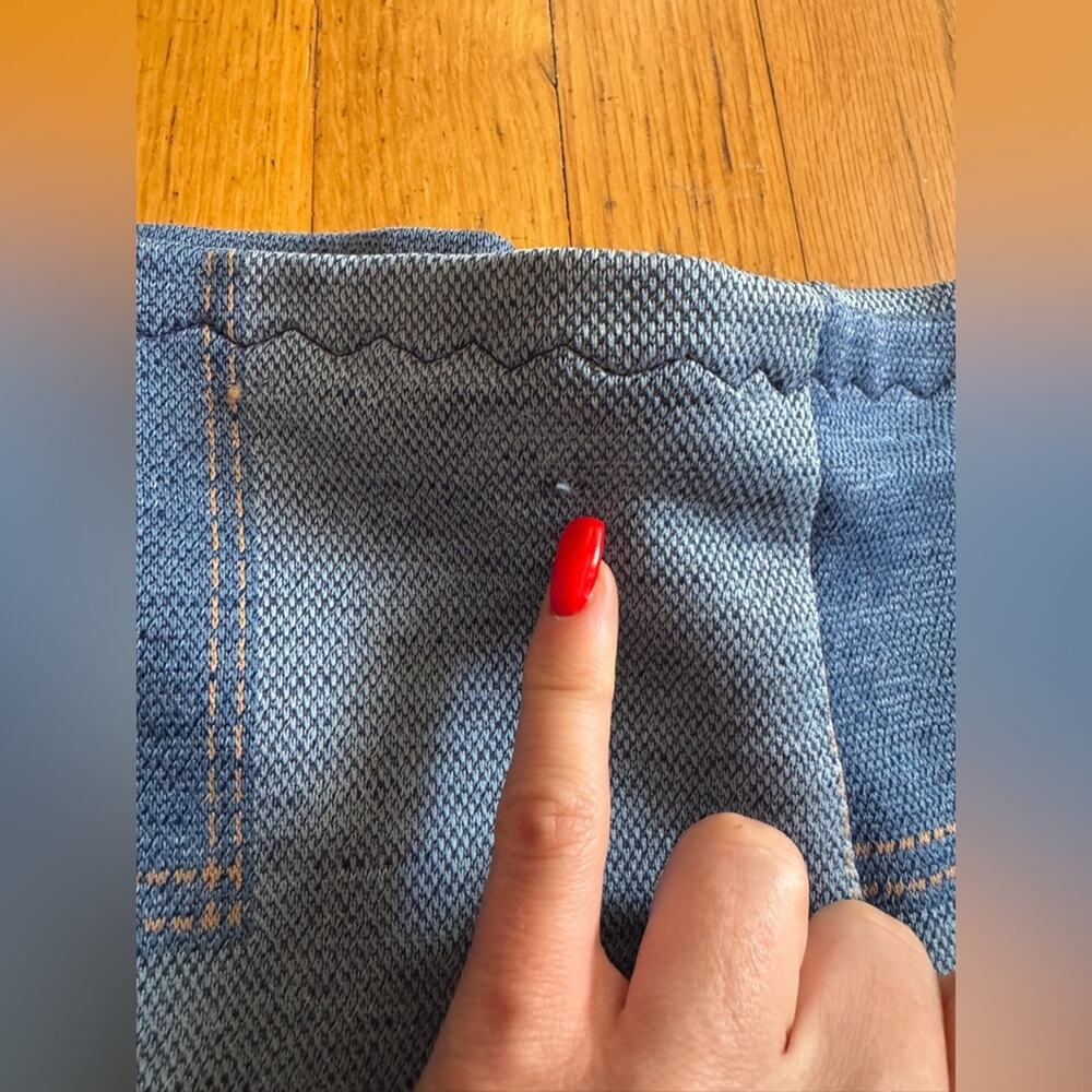 70s Vintage Faux Denim High Waisted Patchwork shorts - Picture 5 of 10